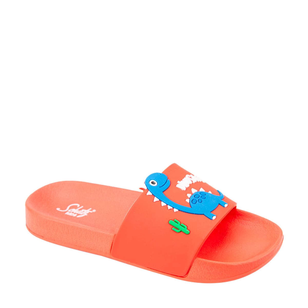 Sandalias de niño para playa o baño, color naranja, con dinosaurios, marca Schatz Kids, mod. 1019498