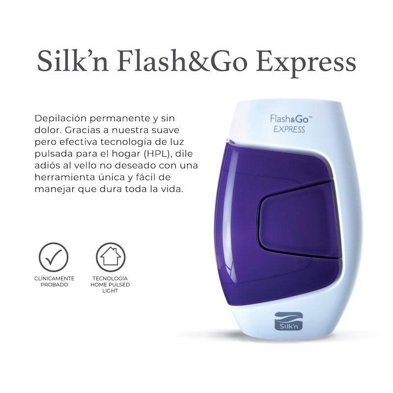 DEPILADORA PERMANENTE DE LUZ PULSANTE SILK´N FLASH&GO EXPRESS