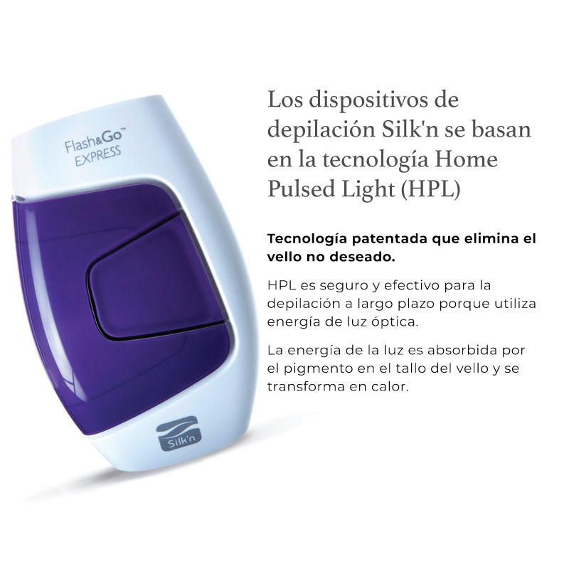 DEPILADORA PERMANENTE DE LUZ PULSANTE SILK´N FLASH&GO EXPRESS