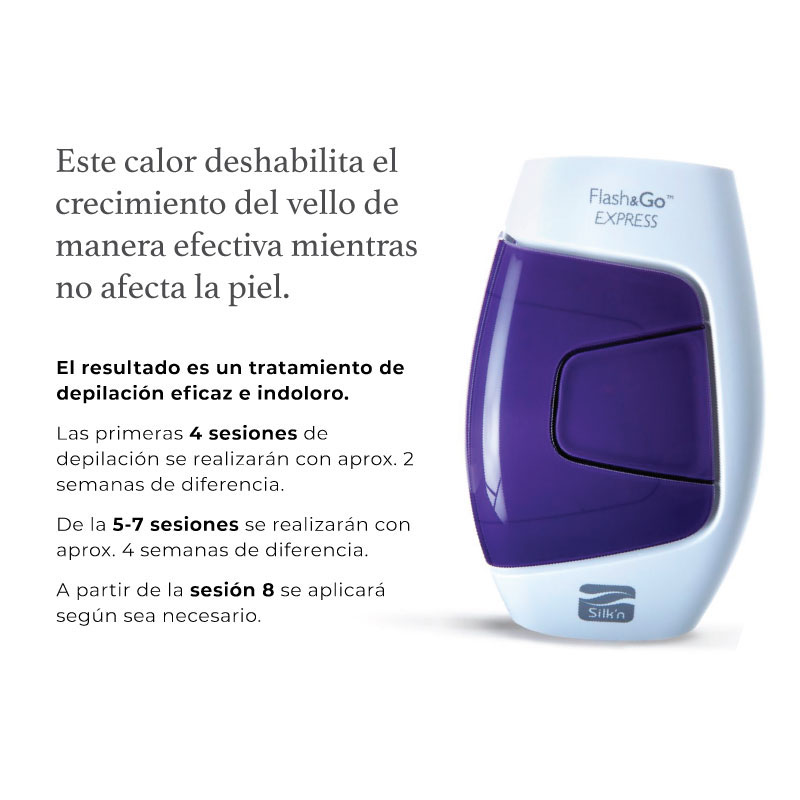 DEPILADORA PERMANENTE DE LUZ PULSANTE SILK´N FLASH&GO EXPRESS