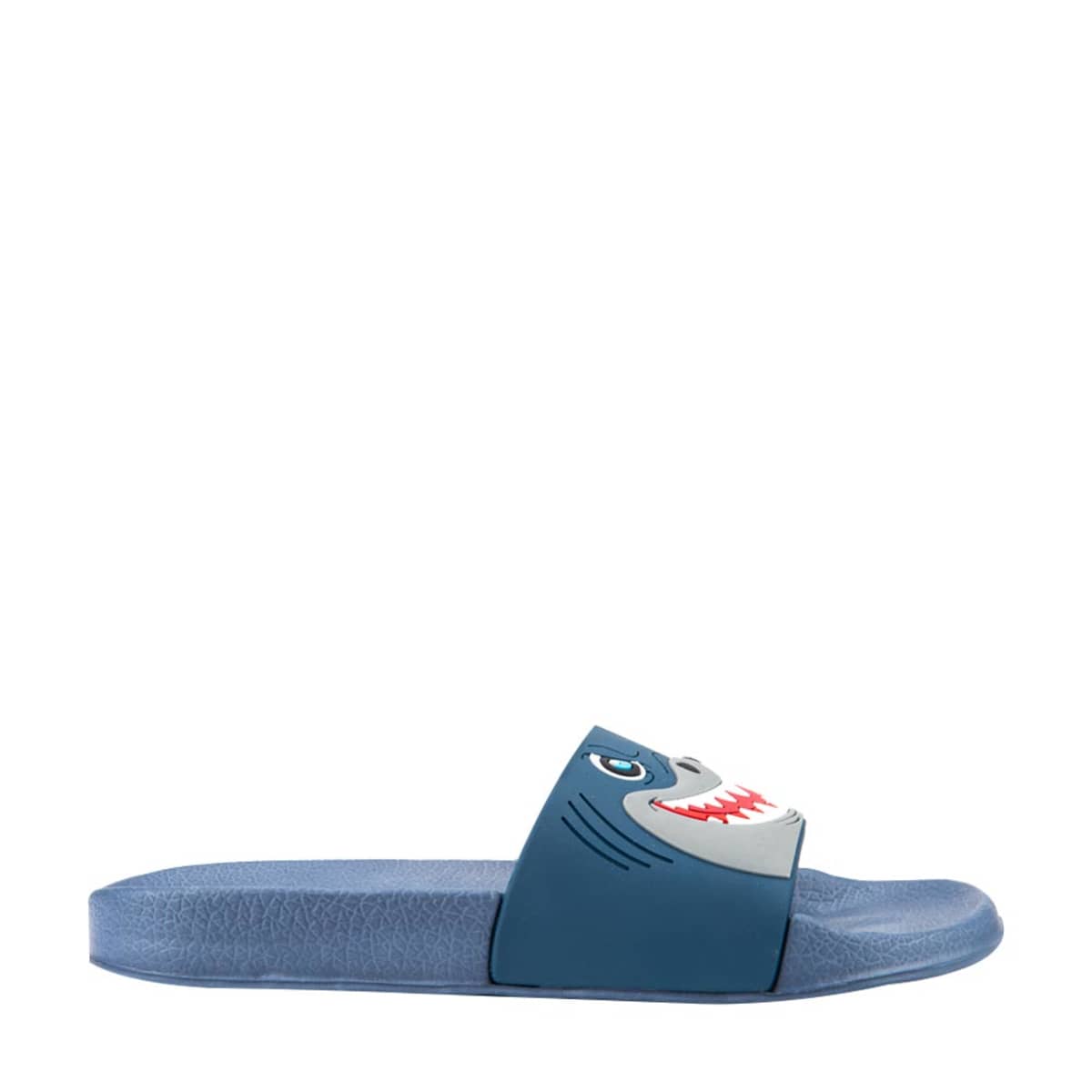 Sandalias de niño para playa o baño, color azul, con tiburón, mod. 1019497