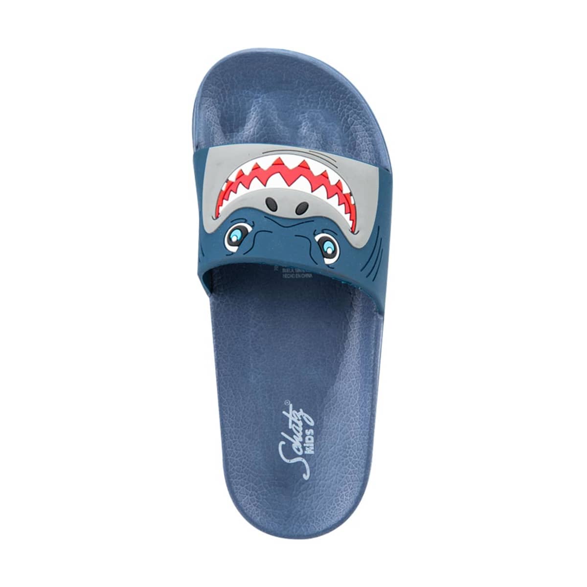 Sandalias de niño para playa o baño, color azul, con tiburón, mod. 1019497