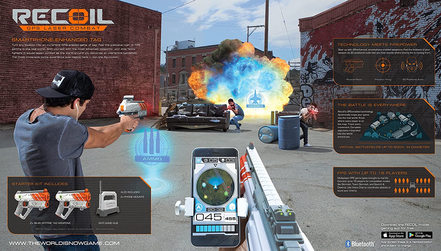 Recoil The World in Now 2 Pistolas Videojuego Vida Real Multi-Player Starter