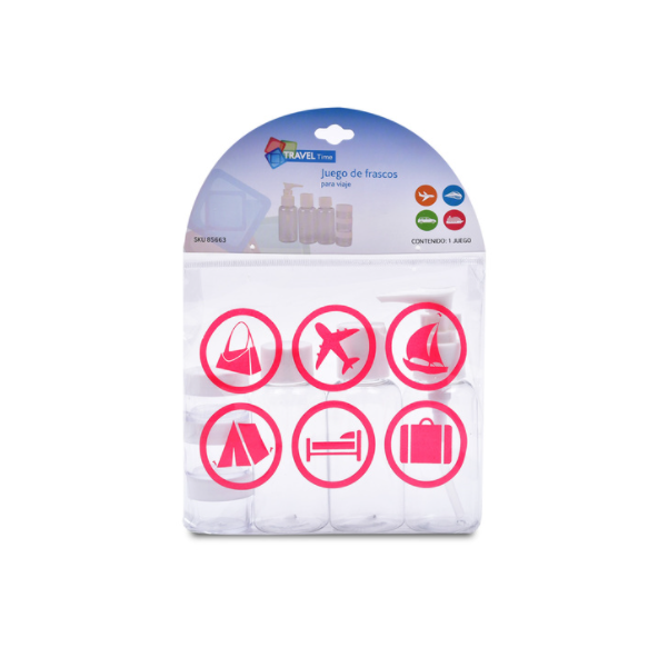 Juego De Frascos Para Viaje Travel Time (6 Pzs.)