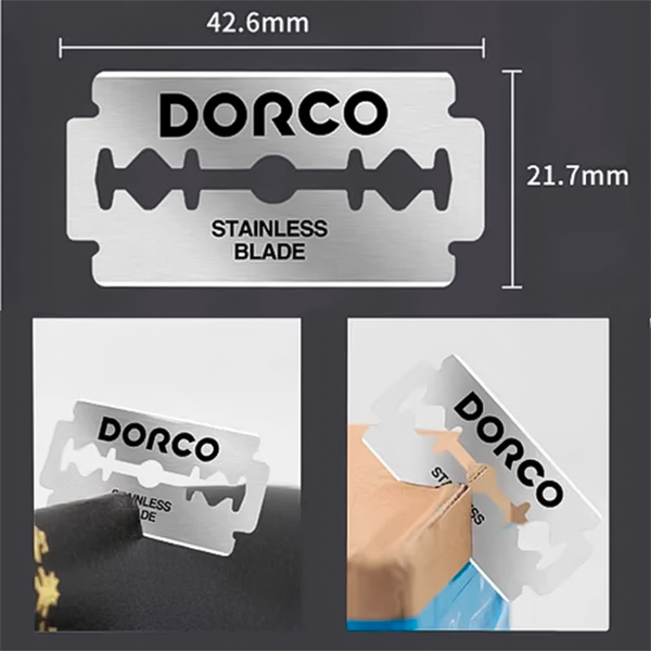 Navajas dobles para maquinas de afeitar, o porta navajas, Dorco 1000 pzs.