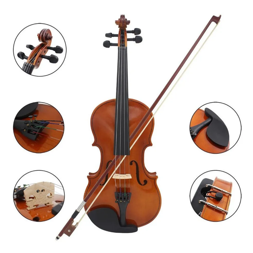 SEAFON Violín 4/4 Incluye Arco Brea Estuche Acústico