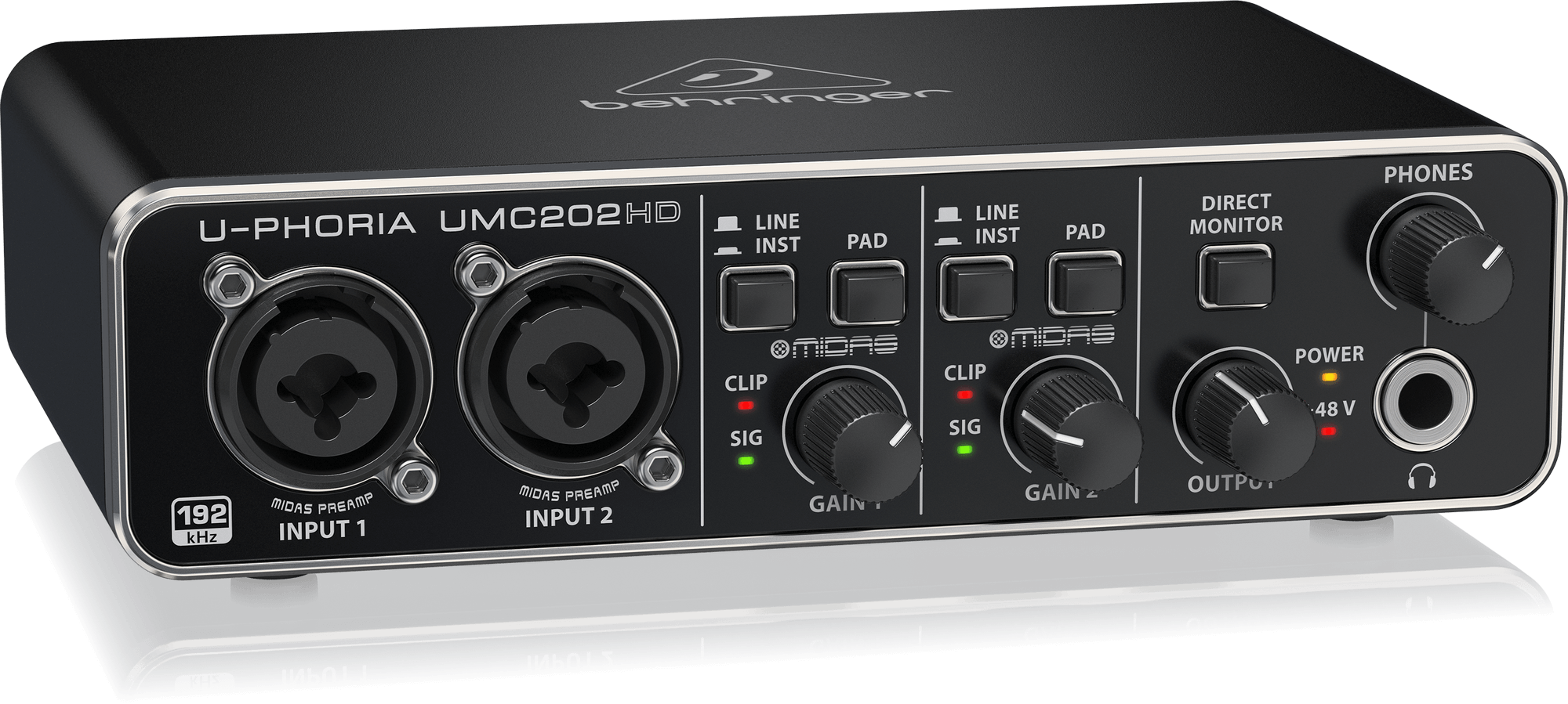 Behringer UMC202HD Interfaz de Audio 2 canales.