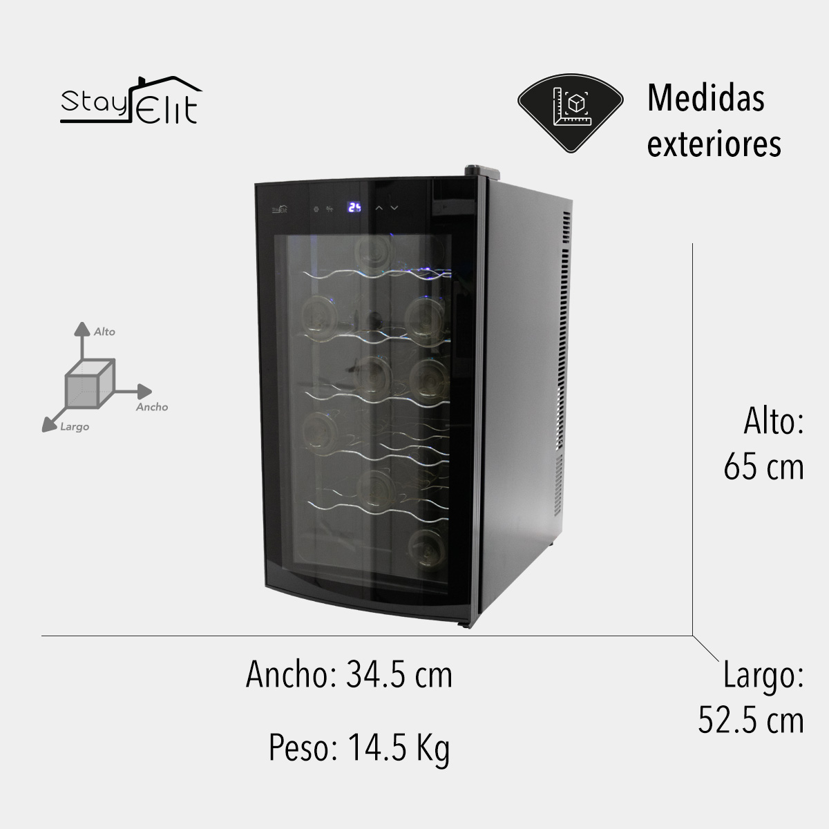 Cava De Vinos Enfriador 18 Botellas Hogar Bar Stay Elit