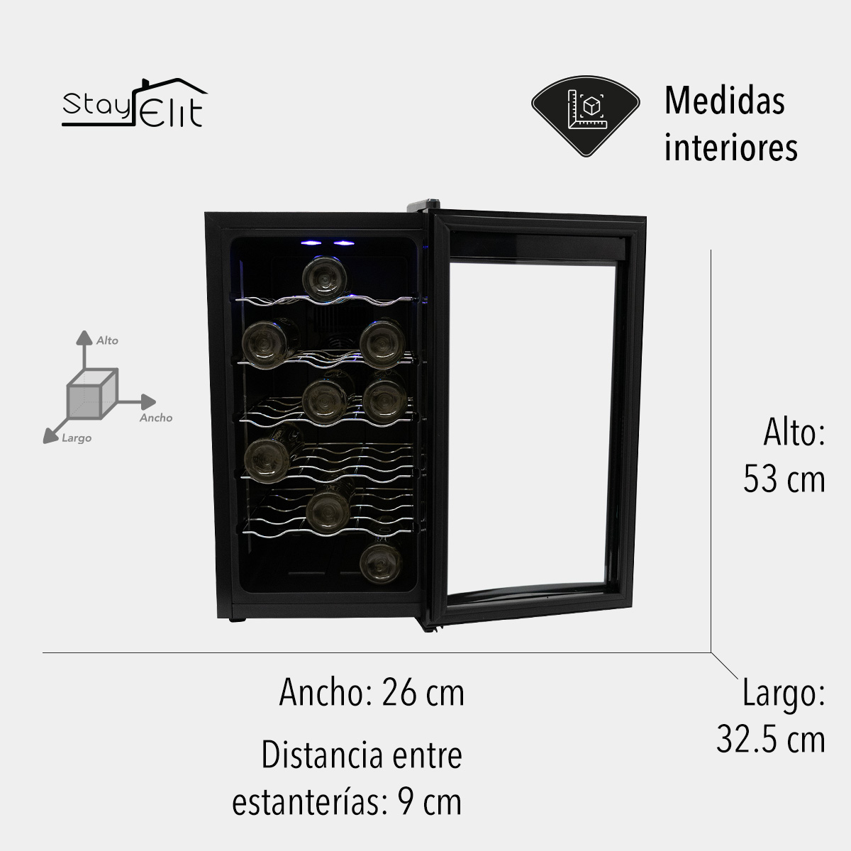 Cava De Vinos Enfriador 18 Botellas Hogar Bar Stay Elit
