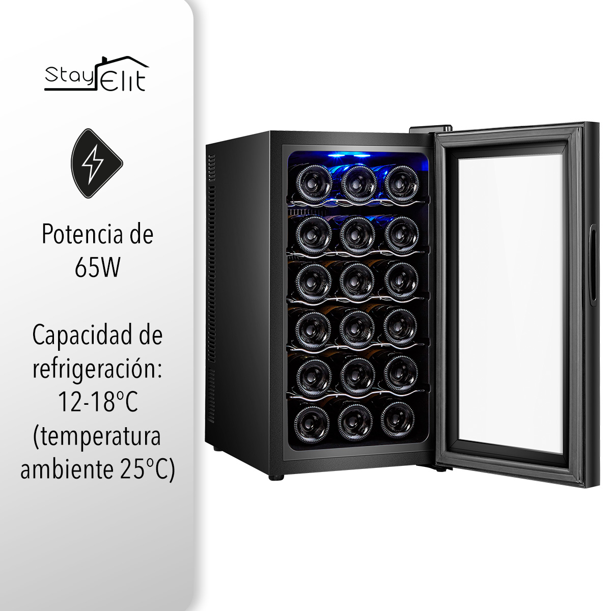Cava De Vinos Enfriador 18 Botellas Hogar Bar Stay Elit