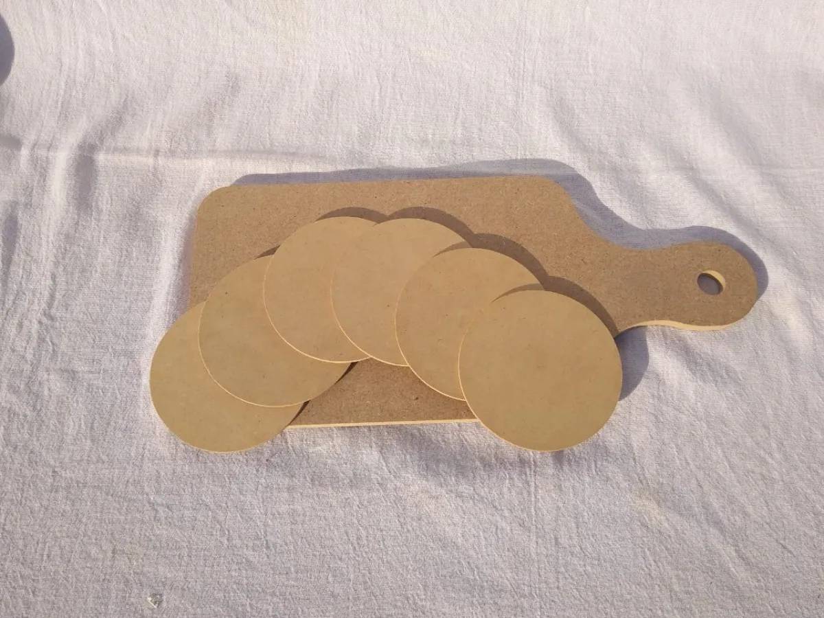 Tabla De Quesos Y Portavasos Madera Mdf Para Pintar