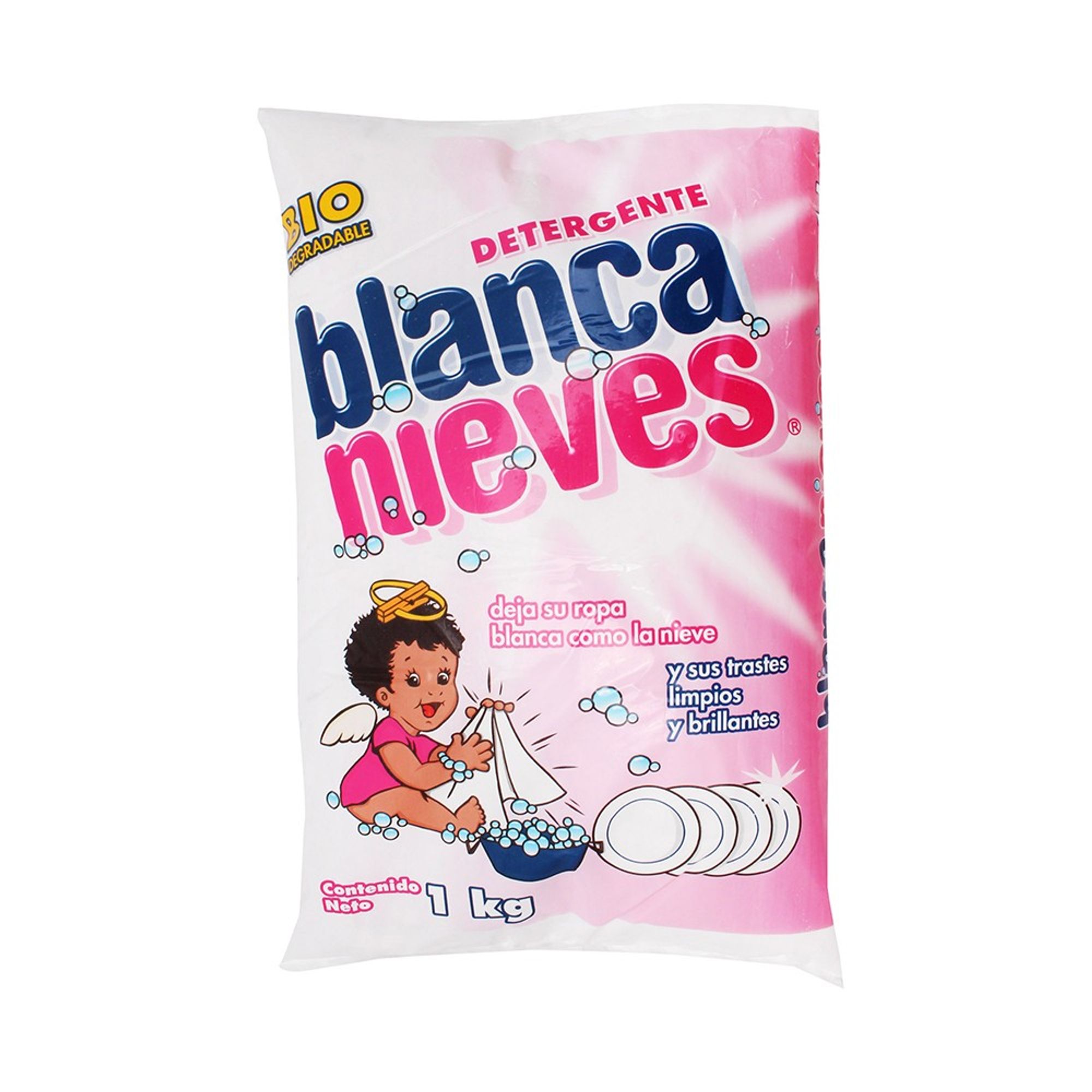 Detergente en polvo blanca nieves de 1 kg caja con 5 pz.