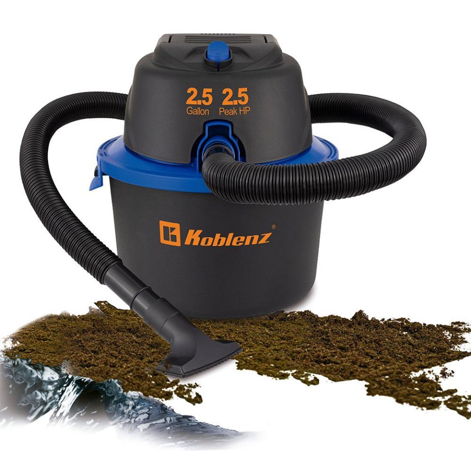 Aspiradora Seco-Mojado Koblenz WD-2.5 MA 2.5 galones motor 2.5HP.