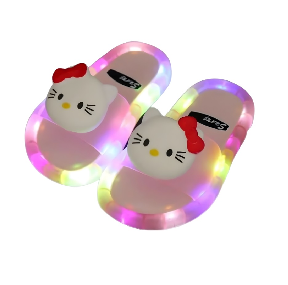 Chancla Sandalia Luz Led Dibujos Animados Moda Para Niño/a