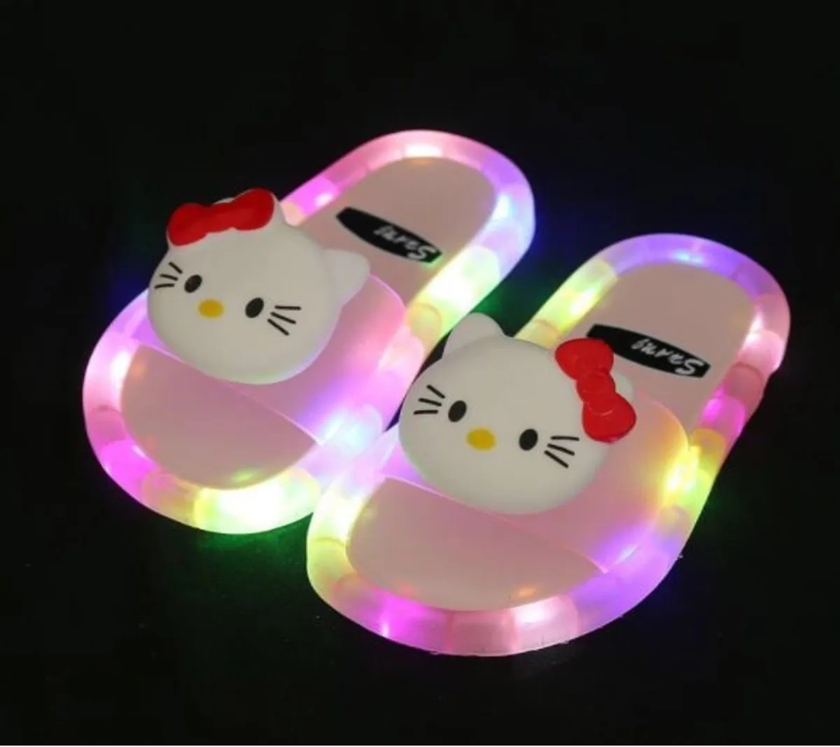 Chancla Sandalia Luz Led Dibujos Animados Moda Para Niño/a