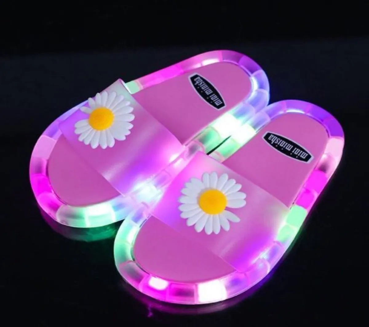 Chancla Sandalia Luz Led Dibujos Animados Moda Para Niño/a