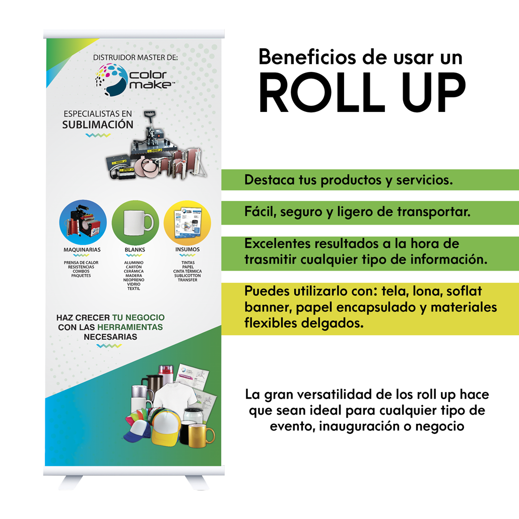 Roll Up Banner Publicitario De Aluminio 85x200
