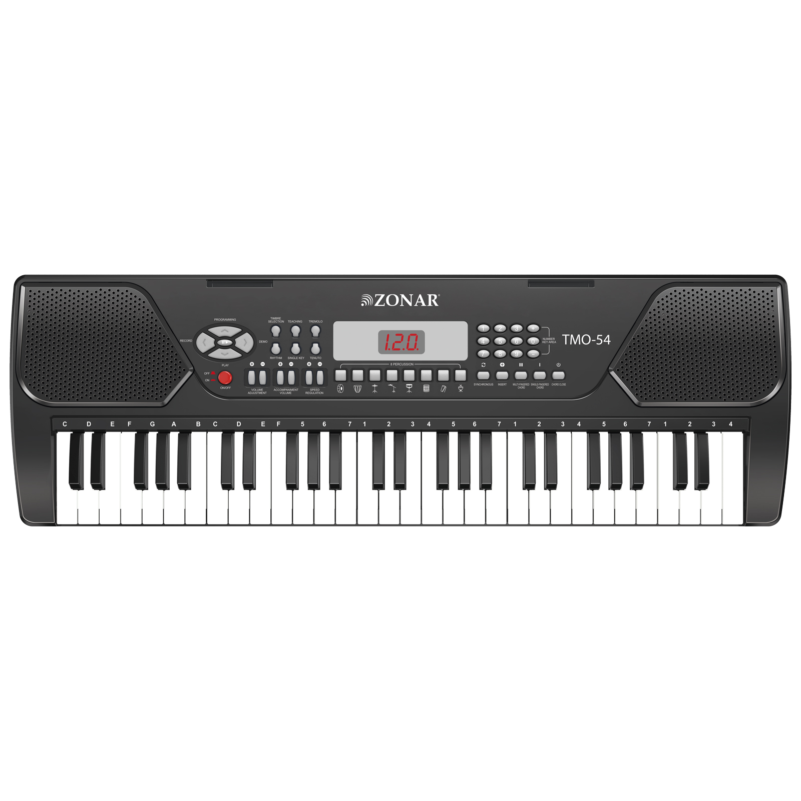 Teclado Musical de 54 Teclas con Pantalla, Micrófono, y Portanotas 100 Ritmos y Tonos