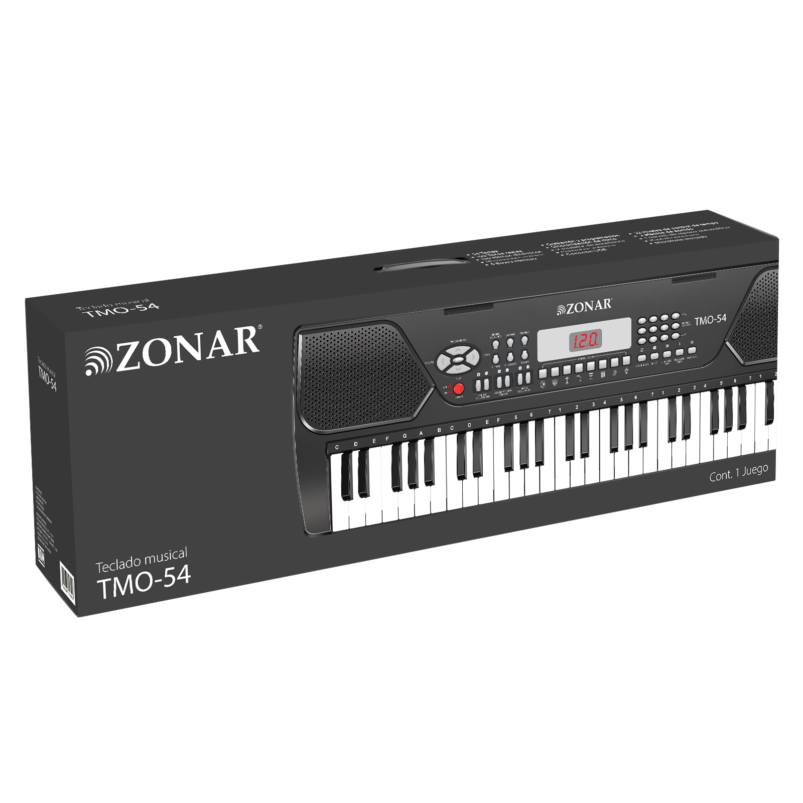 Teclado Musical de 54 Teclas con Pantalla, Micrófono, y Portanotas 100 Ritmos y Tonos