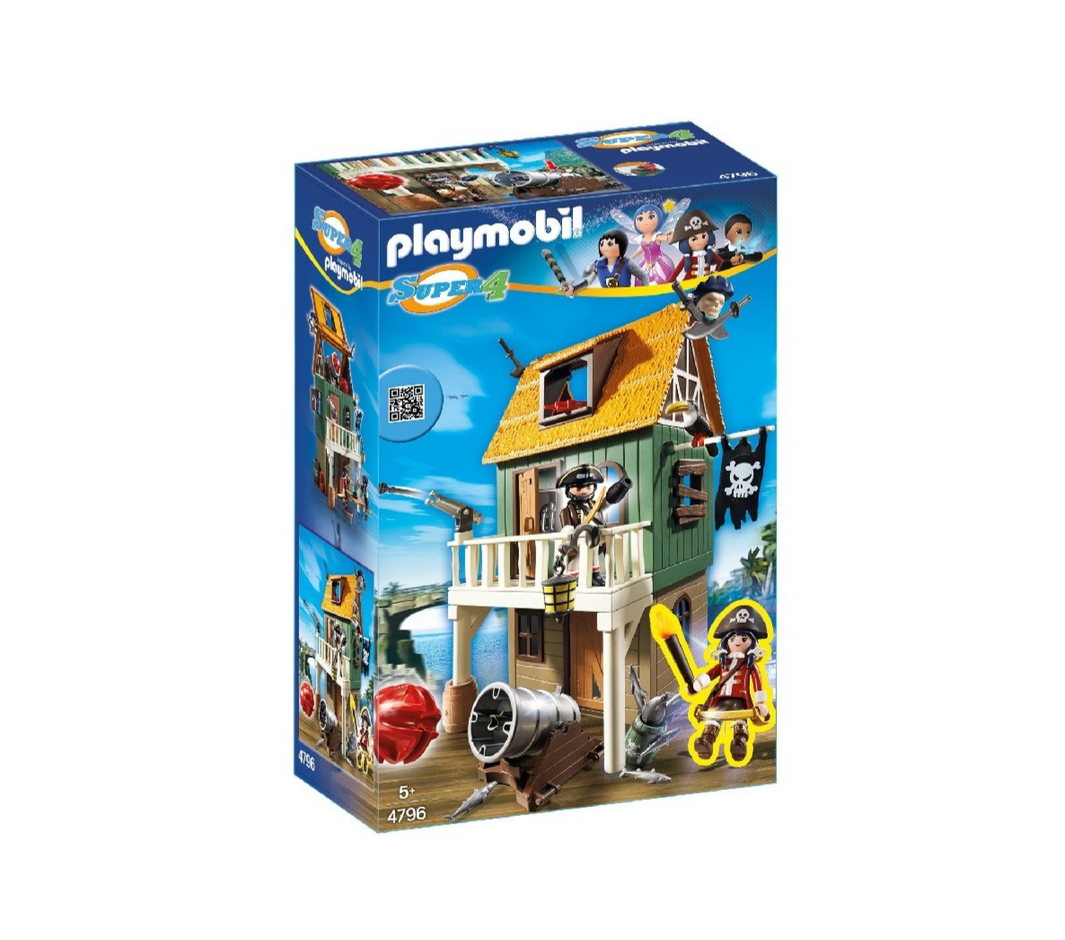 Playmobil 4796 Super4 Fuerte Pirata Camuflado con Ruby