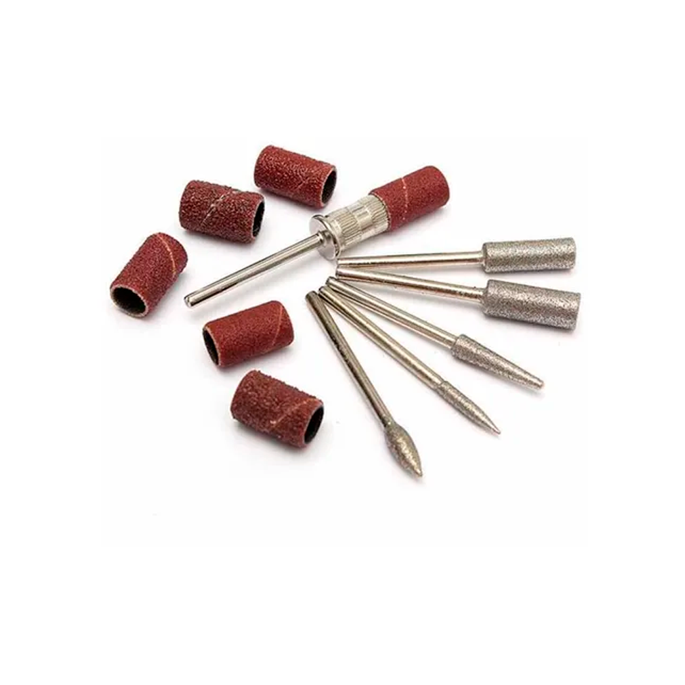 Esmeril Drill Torno Pulidor De Uñas Juego De Puntas CAJA DE REPUESTO 1 Caja con 6 Puntas Y 6 Barriles Para Drill Pulidor Esmeril Uñas Manicura Y Pedicura