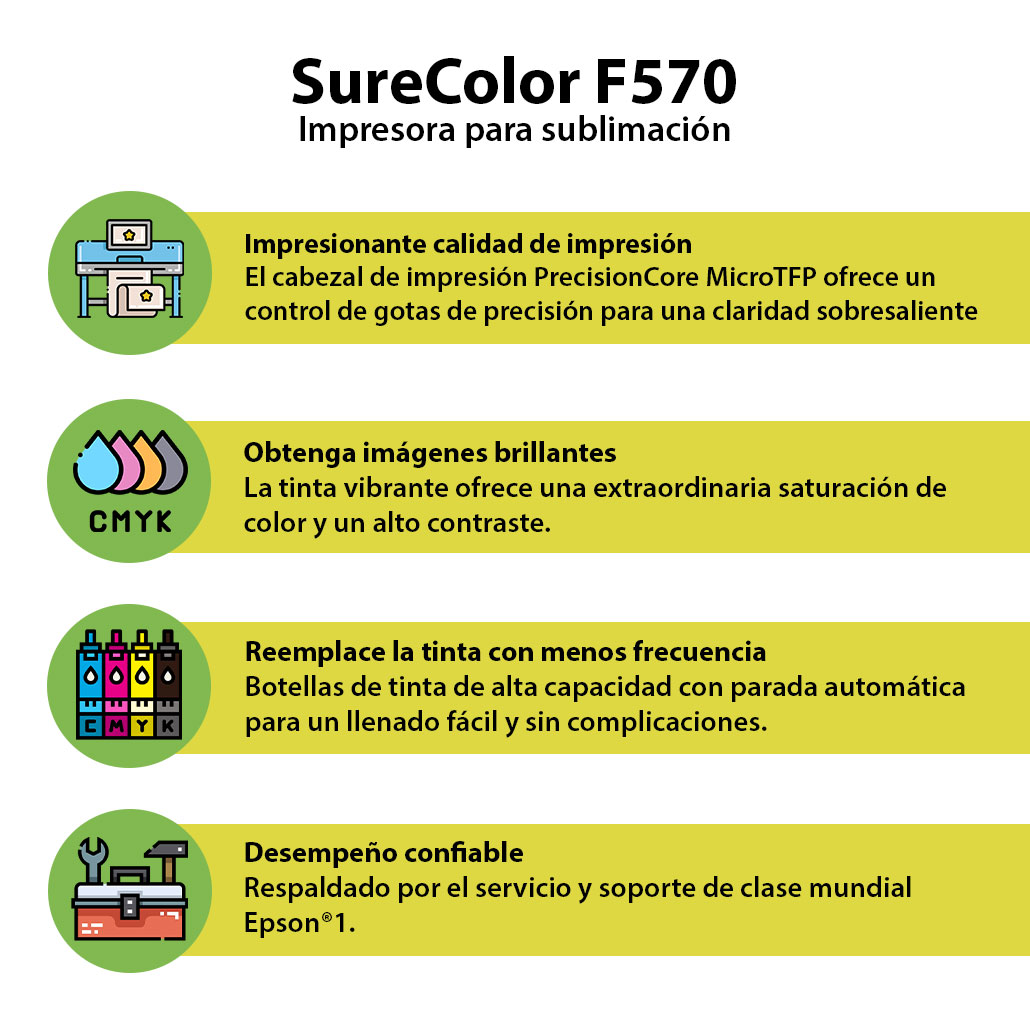 Impresora Para Sublimación Epson Surecolor F570 60cm