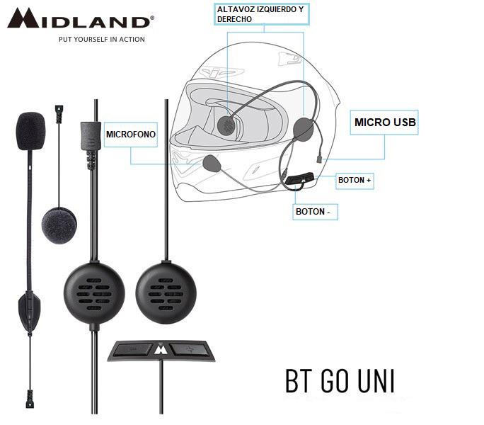 Intercomunicador Midland Bt Go Jet