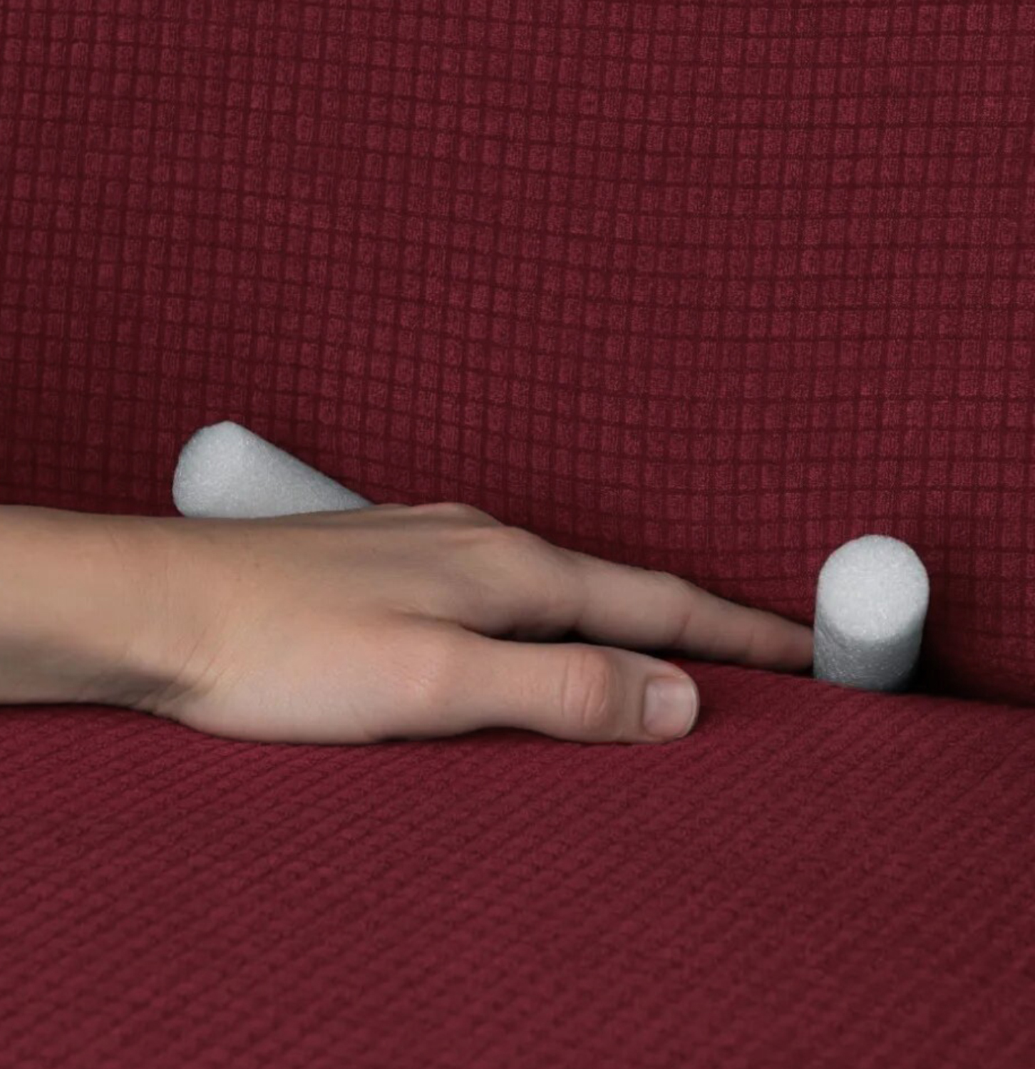 Cubre Sala Ajustable Stretch Fit Elástico 3 Piezas Vino