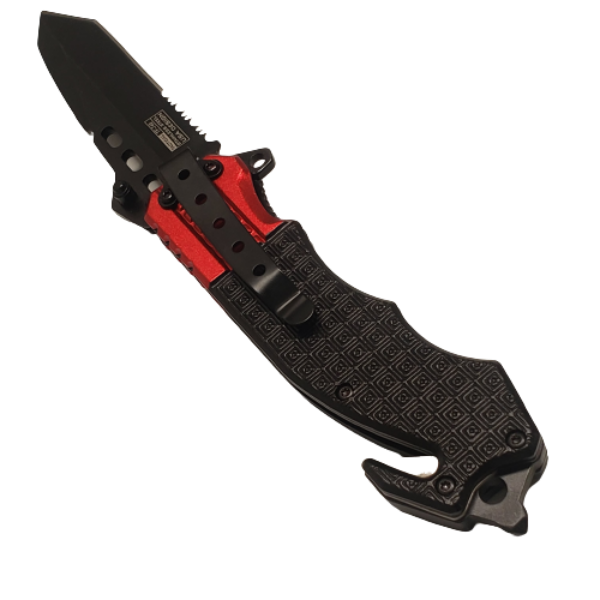 Navaja TF-740FD rescate apertura asistida Roja