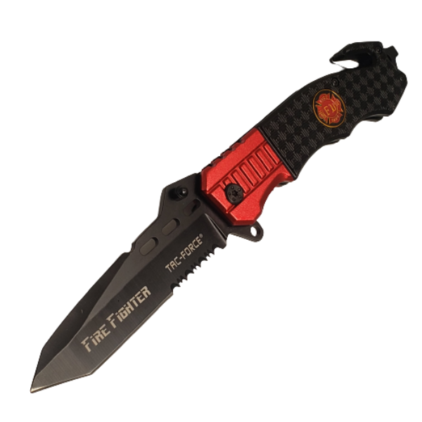 Navaja TF-740FD rescate apertura asistida Roja