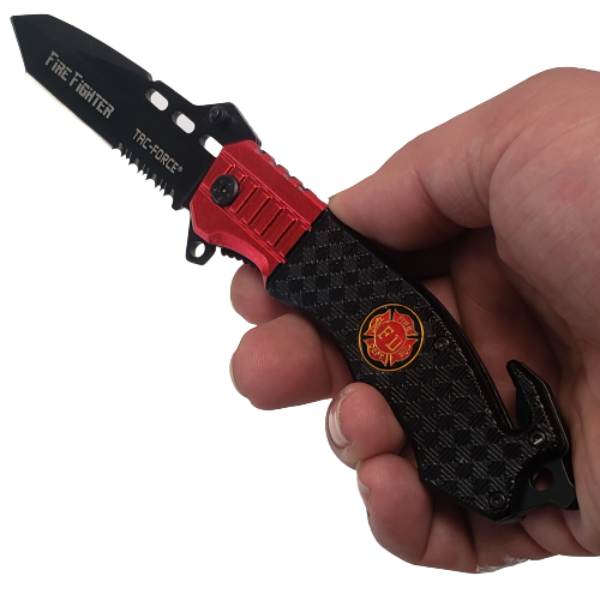 Navaja TF-740FD rescate apertura asistida Roja