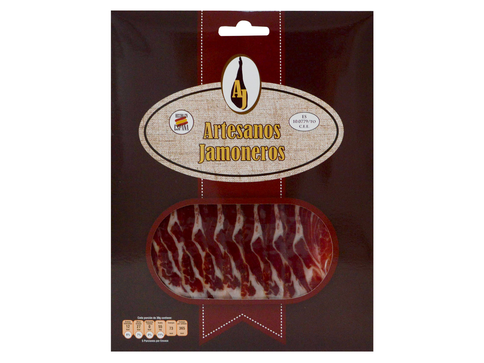 Pack 5 Pz De Jamón Serrano Artesanos Jamoneros 100gr