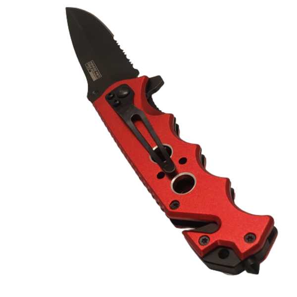 Navaja TF-611FDR rescate apertura asistida Roja Fire Fighter