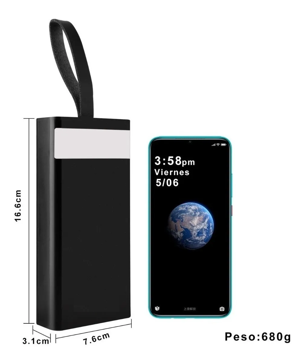 POWER BANK PORTATIL 30000MAH NEGRO