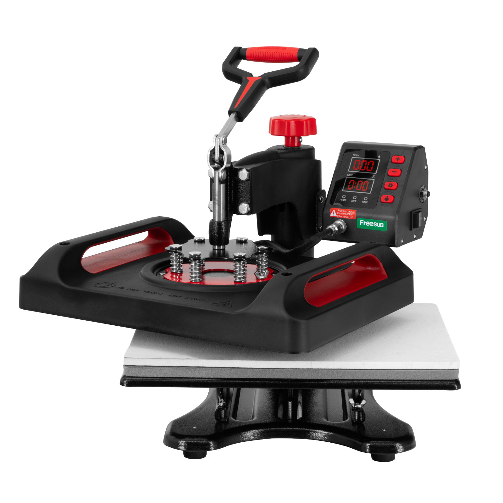 Plancha de Sublimación Combo 8 en 1 Multifuncional Giratoria para Camisetas, Gorras, Tazas, Platos