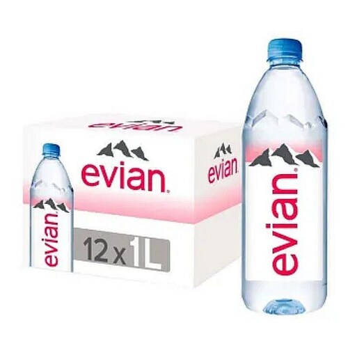 Agua Natural Evian 1 Litro 12pz
