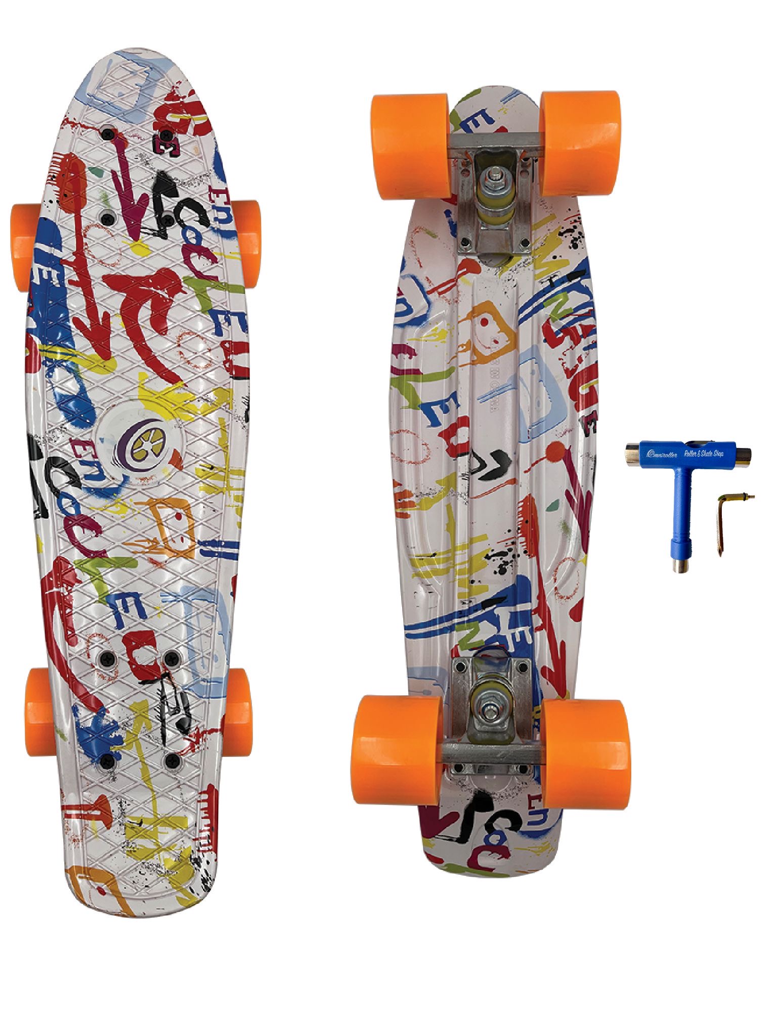 Patineta tipo Penny Omniroller Orange con Llave T de Regalo!