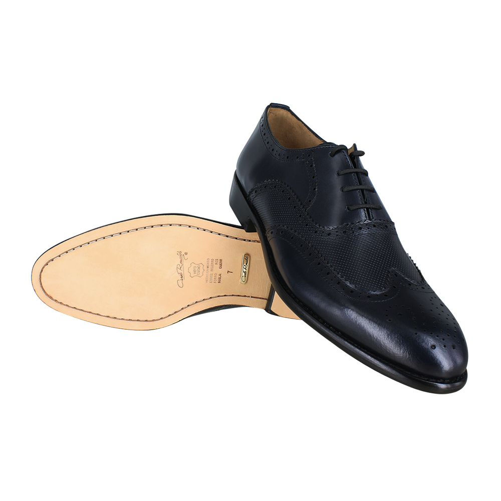 Zapato Carlo Ronaldi Modelo 1103-1 Becerro Azul Marino