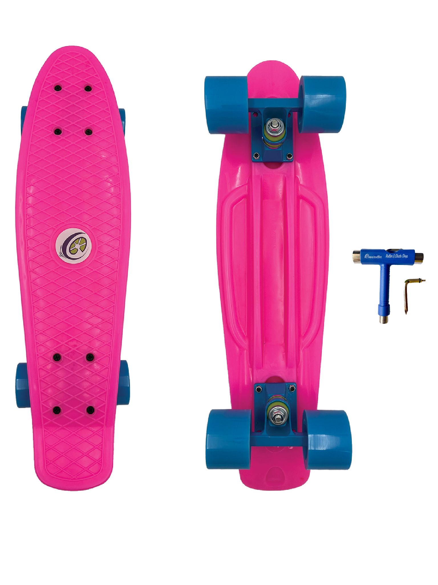 Patineta tipo Penny Omniroller Rosa con Llave T incluida!