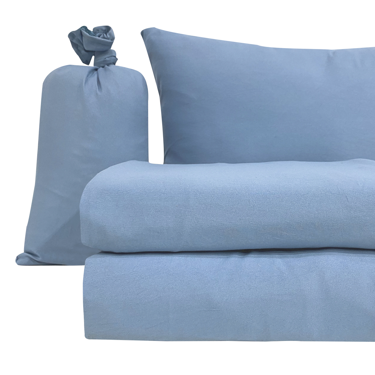 Sábanas King Size Estilo Algodón Egipcio 100% Extra Suave Azul Claro