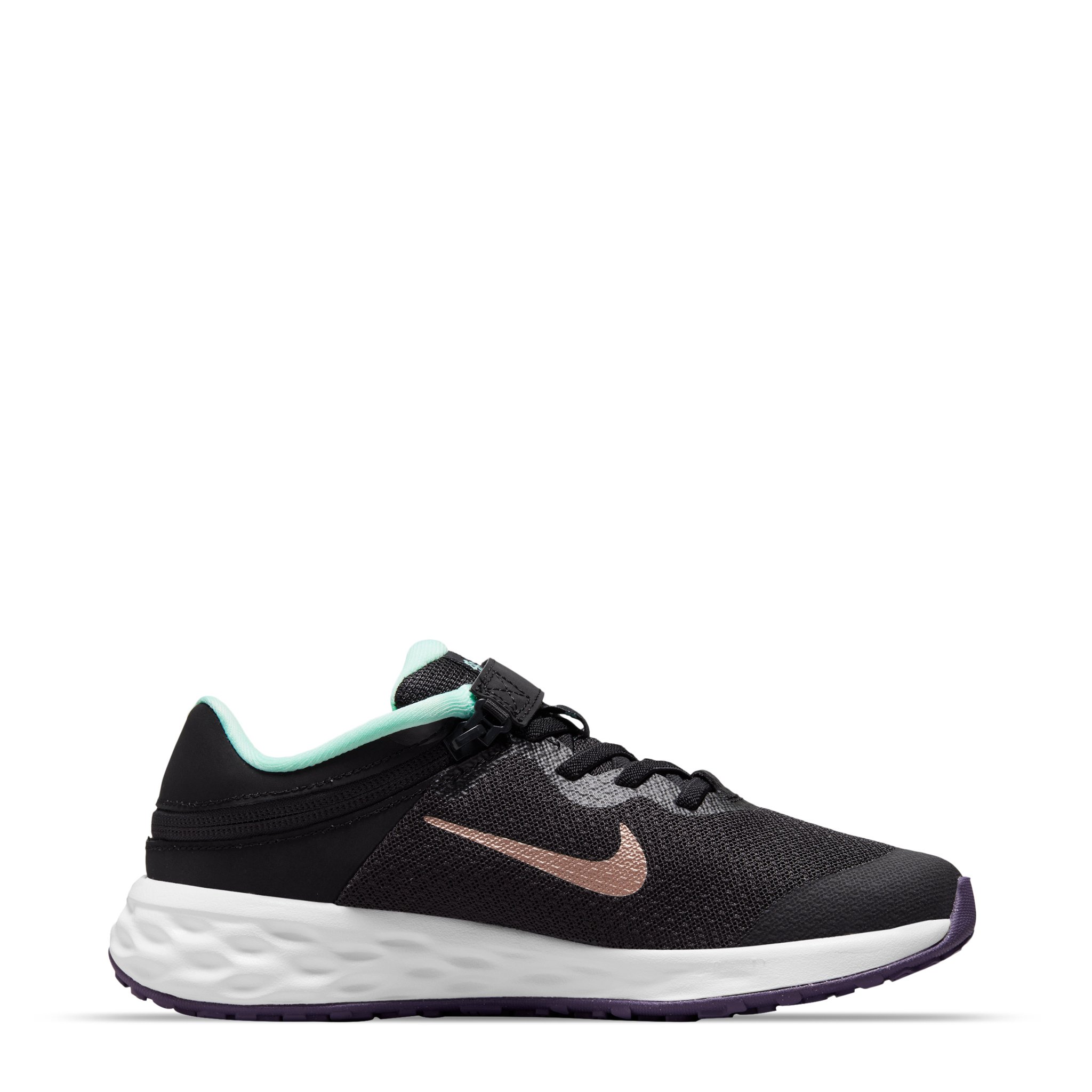 Tenis Nike Revolution 6 Flyease DD1113 005 Color Negro Para Niñas				