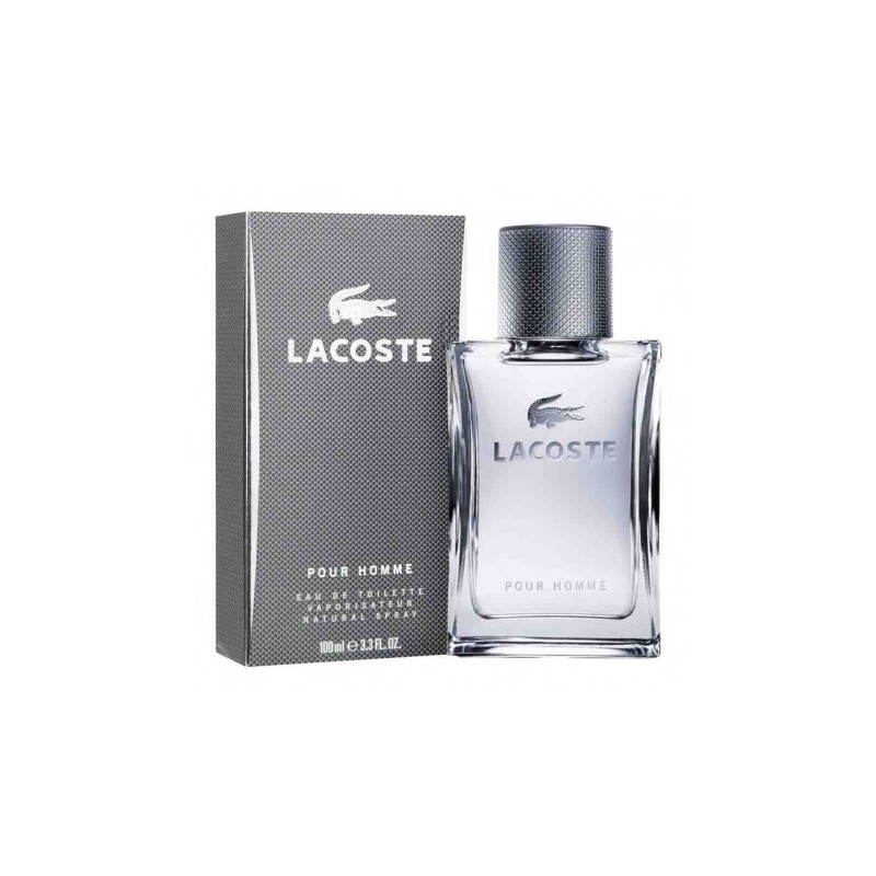 Lacoste Pour Homme Gris Gray 100 mL Eau De Toilette Para Hombre 