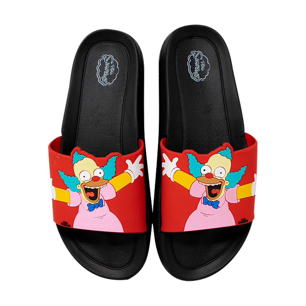 Sandalia Slide Krusty Los Simpson Color Rojo Para Caballero