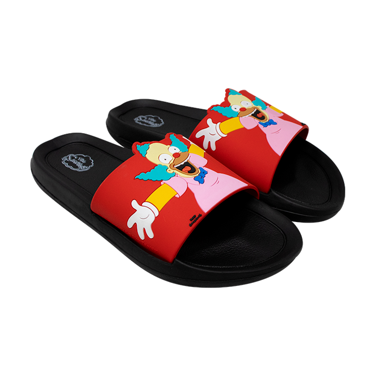 Sandalia Slide Krusty Los Simpson Color Rojo Para Caballero