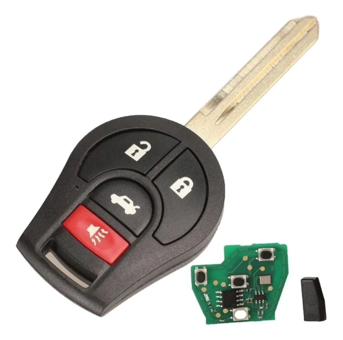 Llave con chip -control Nissan March