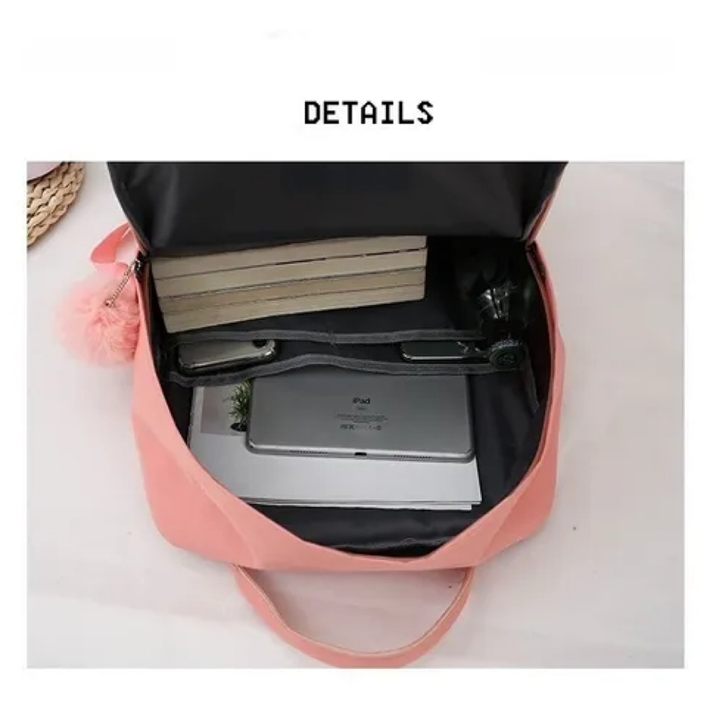 Set 5 Mochila Bolsas Escolar Estudiante Lapicera Tote Lona