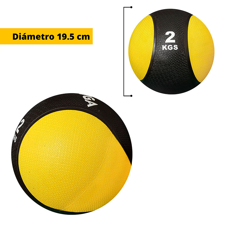 Tayga Medicine Ball Pelota Medicinal para Ejercicio 2 kg