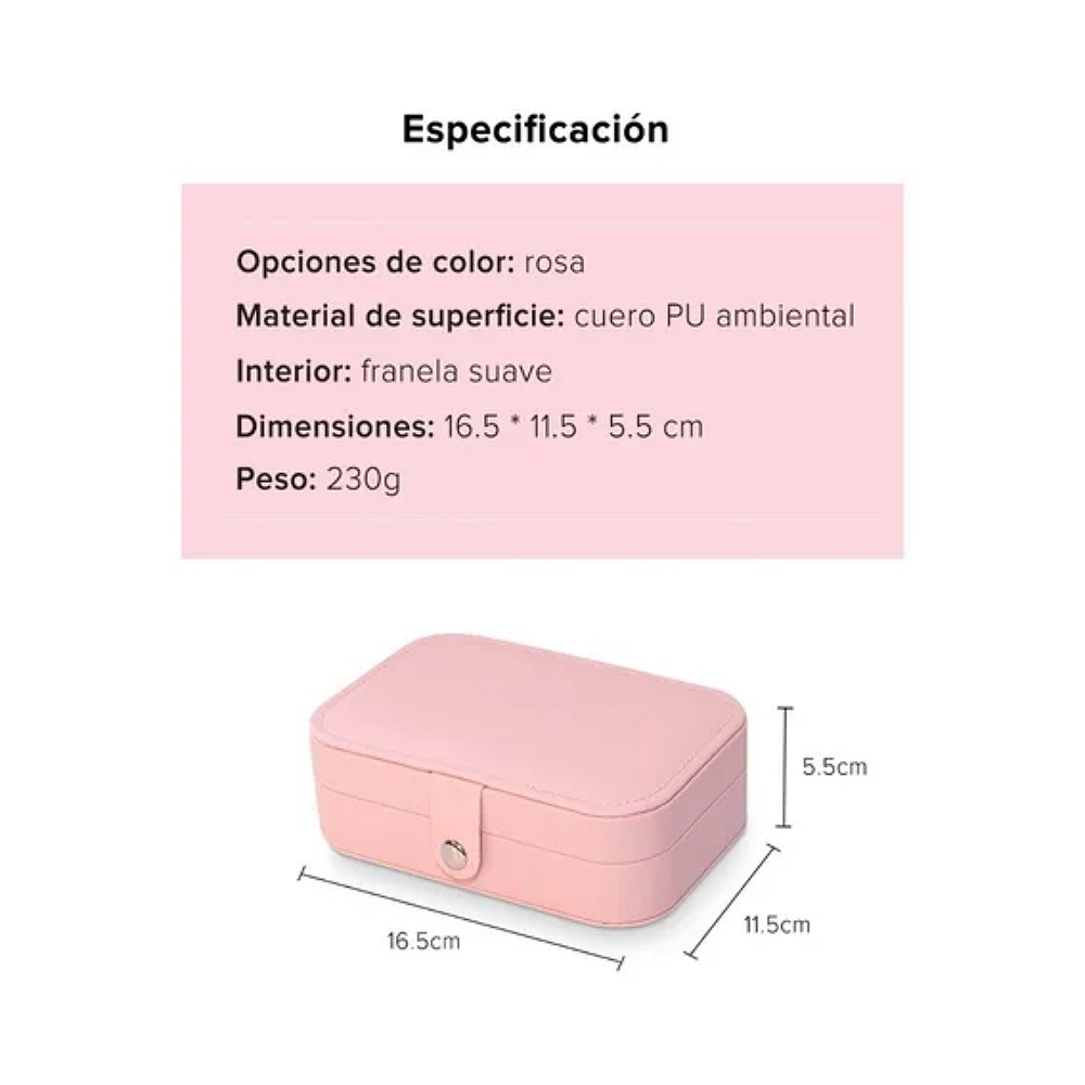 Caja De Joyería Iforu Organizador De Joyas De Cuero Portátil.