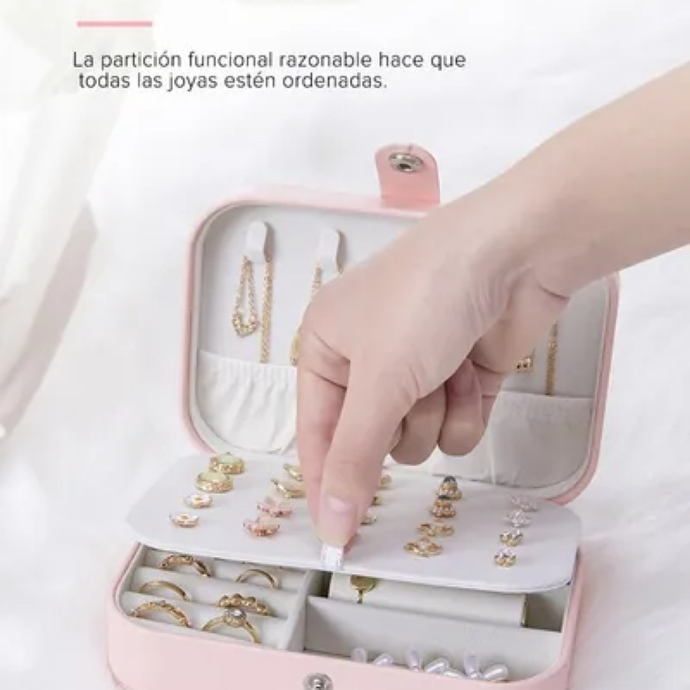 Caja De Joyería Iforu Organizador De Joyas De Cuero Portátil.