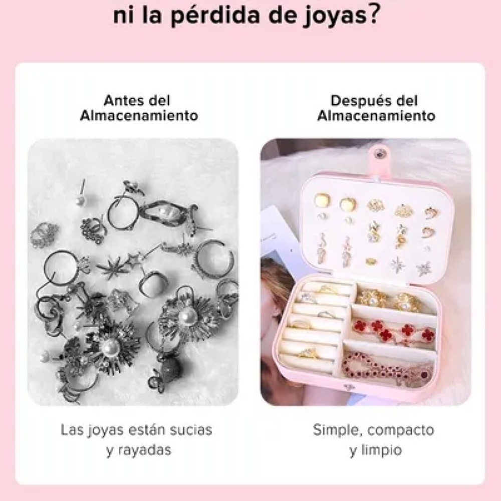 Caja De Joyería Iforu Organizador De Joyas De Cuero Portátil.
